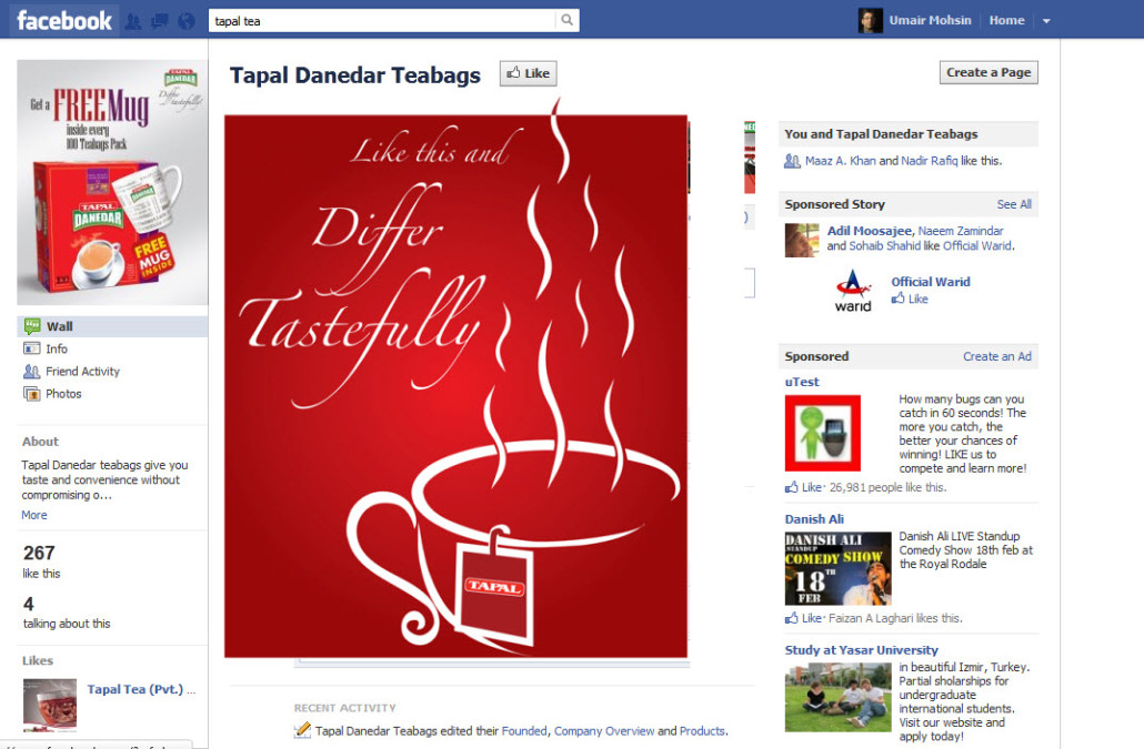 Tapal Iea Facebook Like